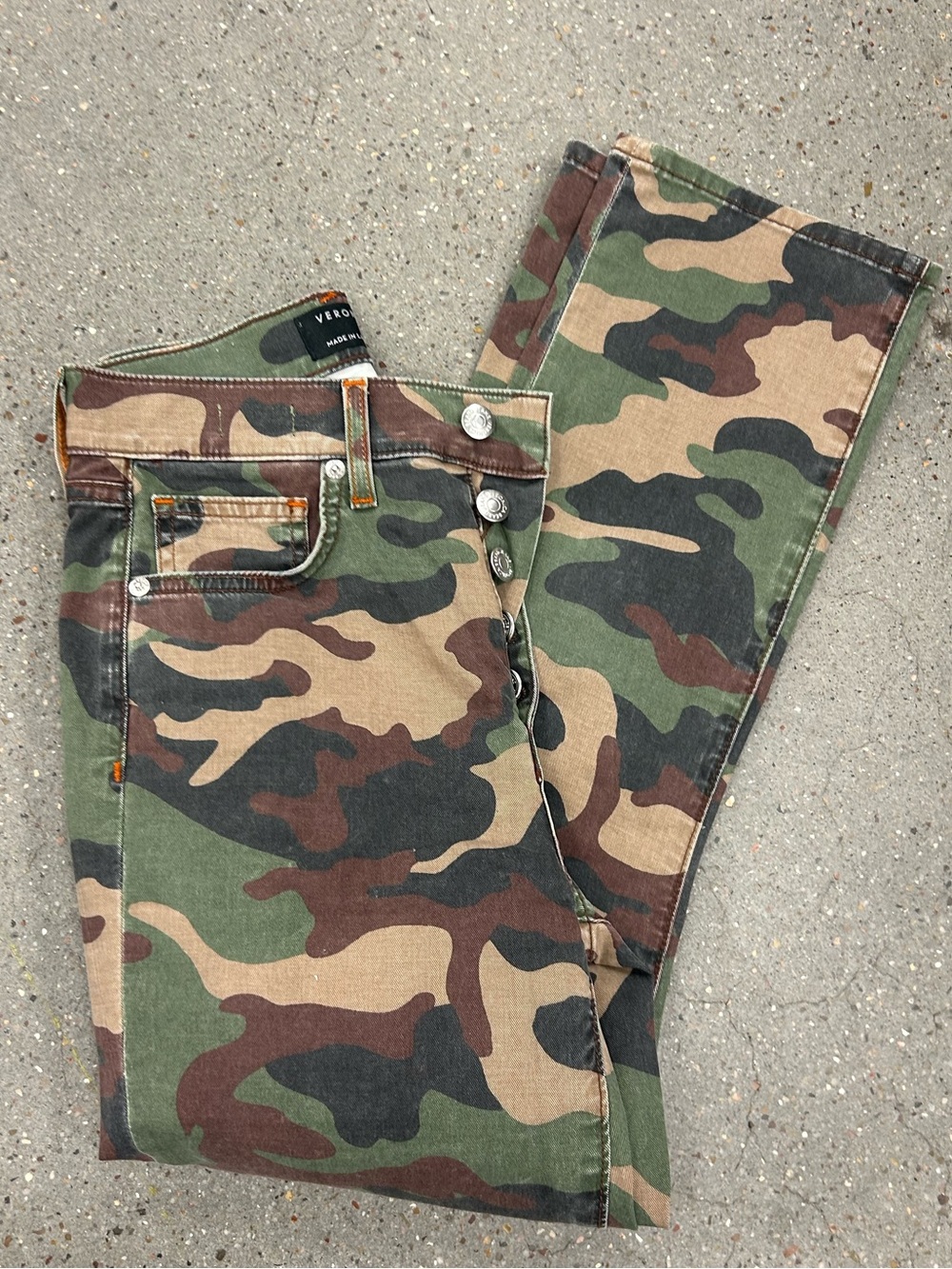 Veronica Beard camo pant Carly Kick Flair high rise